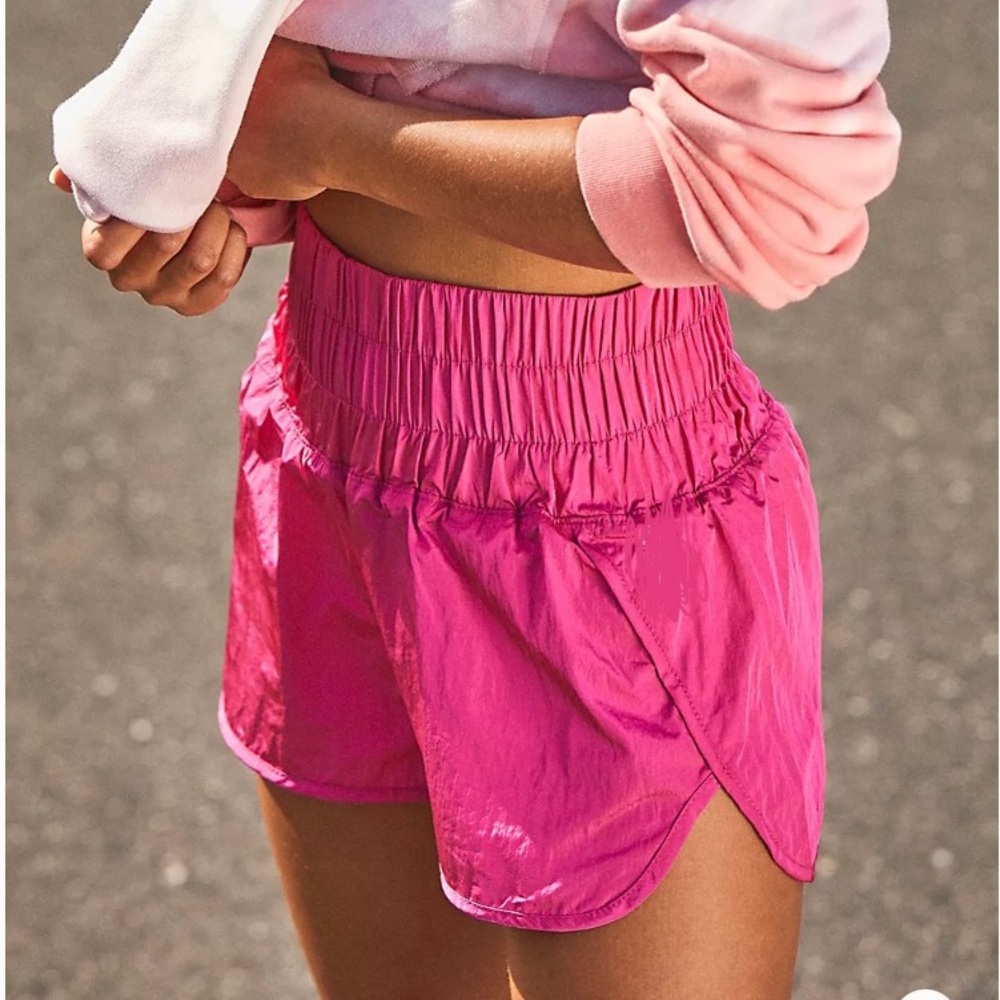🆕NIP PRISSY JANE: High Raise Dark Pink Track Shirts w/ Smocked Waistband-Sz XL